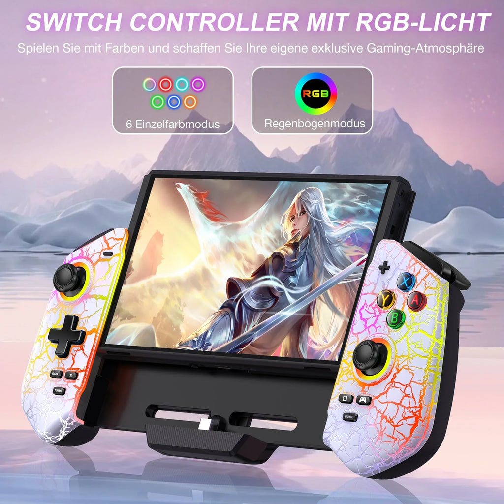 JC302 Switch Controller Wireless Switch Pro Controller Handheld with Hall Effect Sticks Large Handle Controller for Switch/OLED