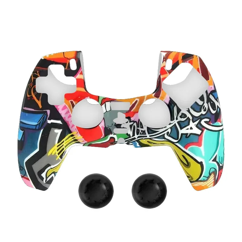 DATA FORG Camouflage Silicone Grip Cover for PS5 Controller, Anti-Slip Protective Skin Game Controller Accessories