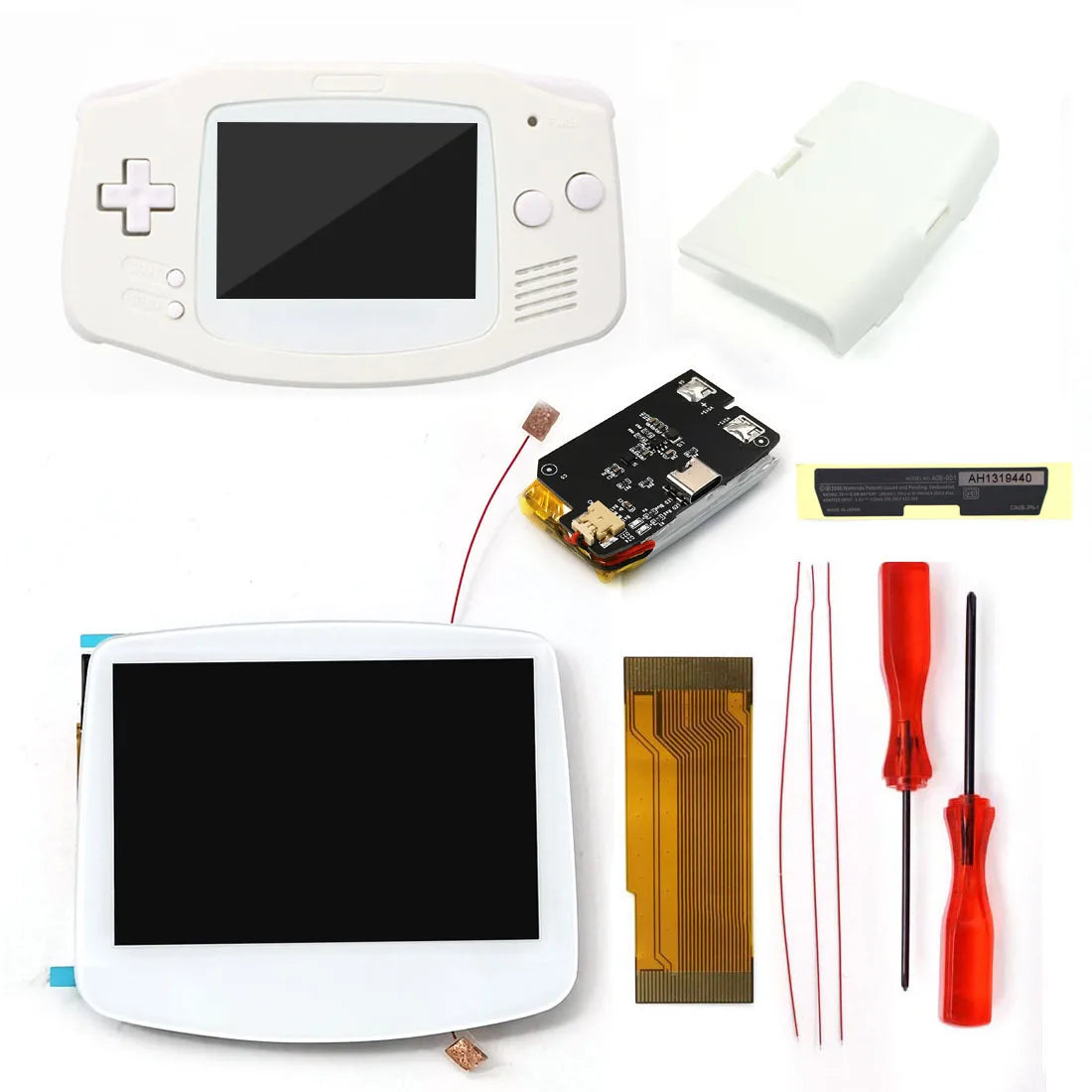 Hispeedido GBA 3.0-Inch V5 Laminated IPS Screen Kit, Type-C