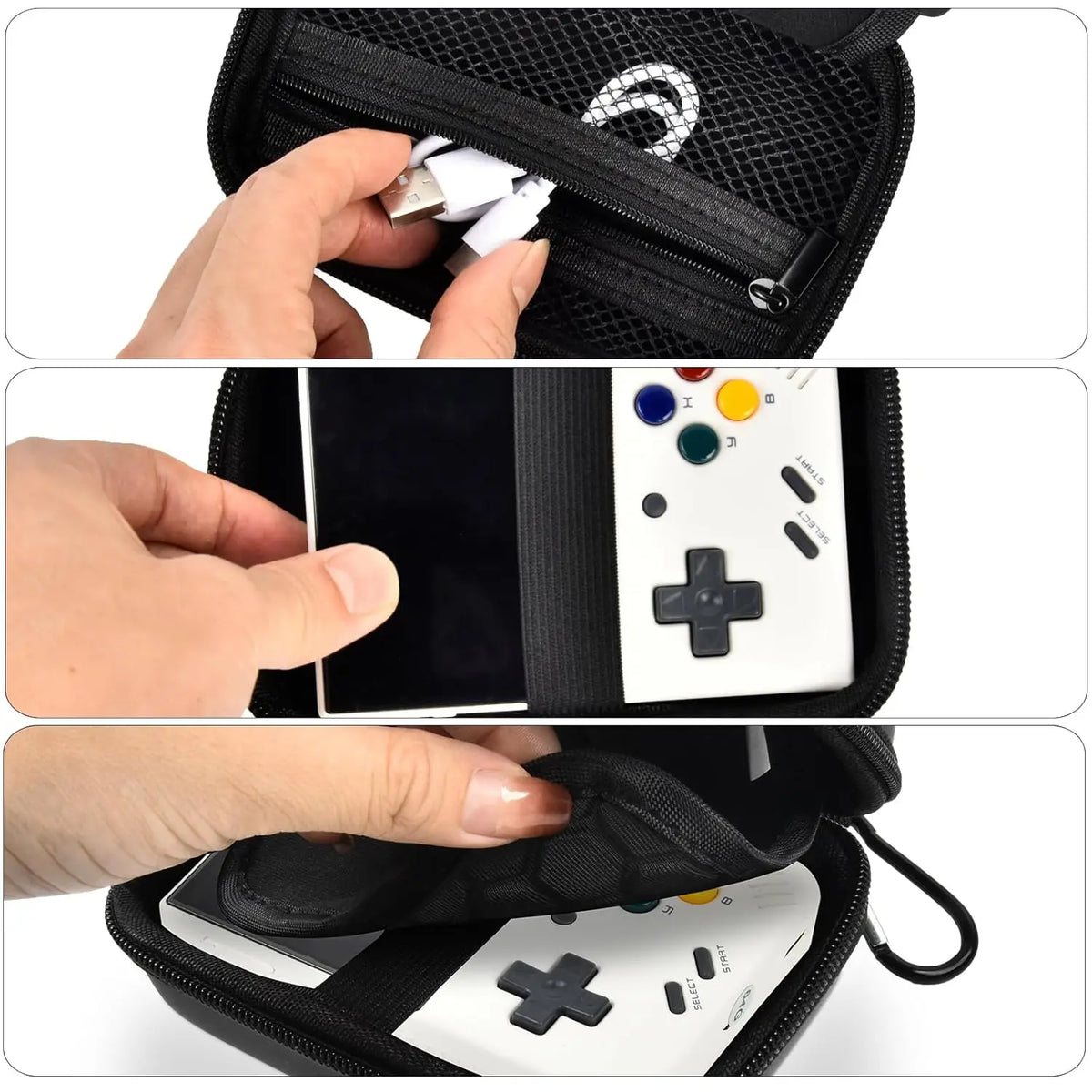 Case Compatible with Miyoo Mini Plus Portable Game Console, Holder for Handheld Game Player and External TF Card 64G Box Only