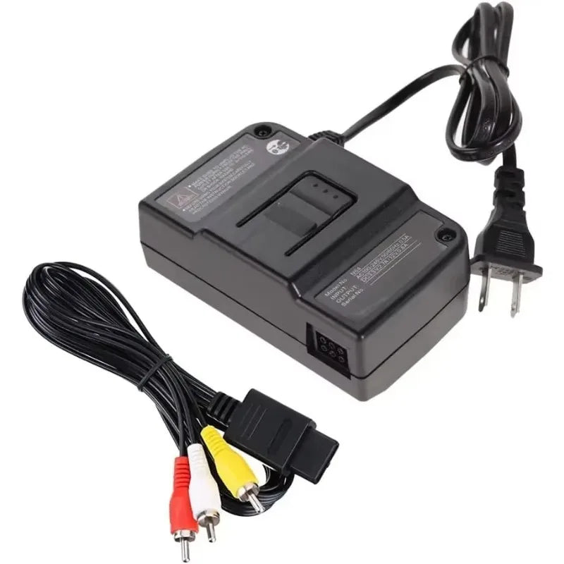 N64 Replacement AC Adapter Power Supply and AV Cable