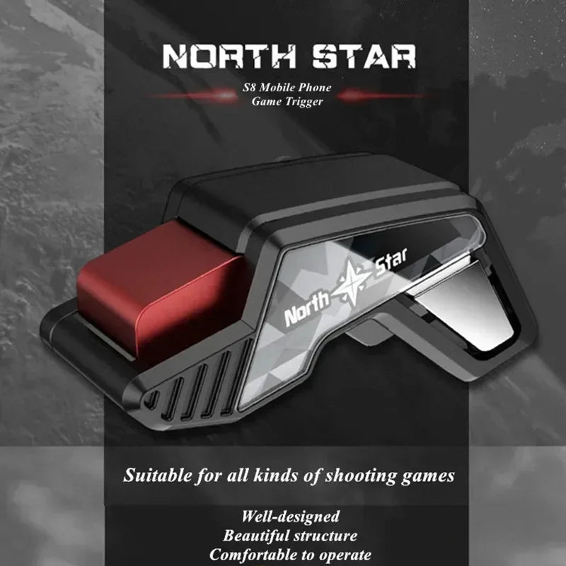 S8 North Star Mobile Phone Gamepad Joystick Controller for PUBG ROS Aim Shooting L1R1 Game Trigger Key Button for IPhone Android