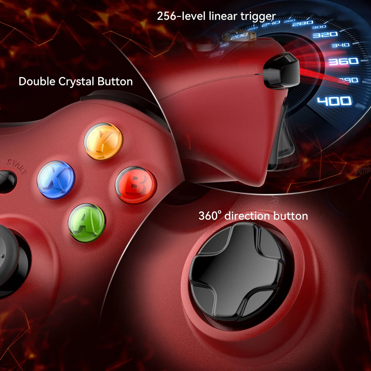 Wireless Controller for Xbox 360, Slim, Elite & PC, Hall Effect
