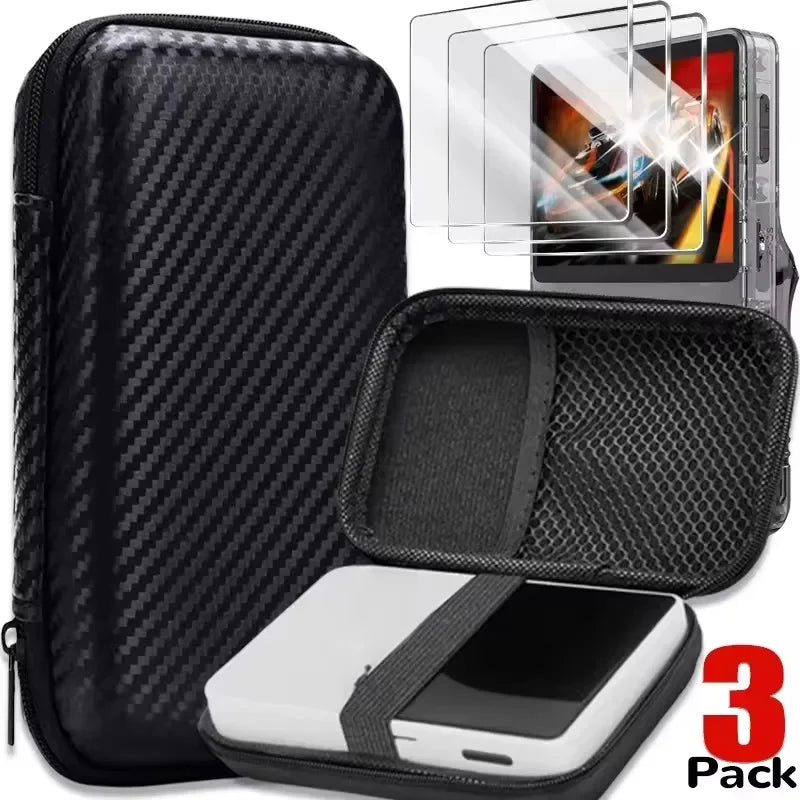 R36S R35S K36 EVA Storage Case with Tempered Glass Screen Protector