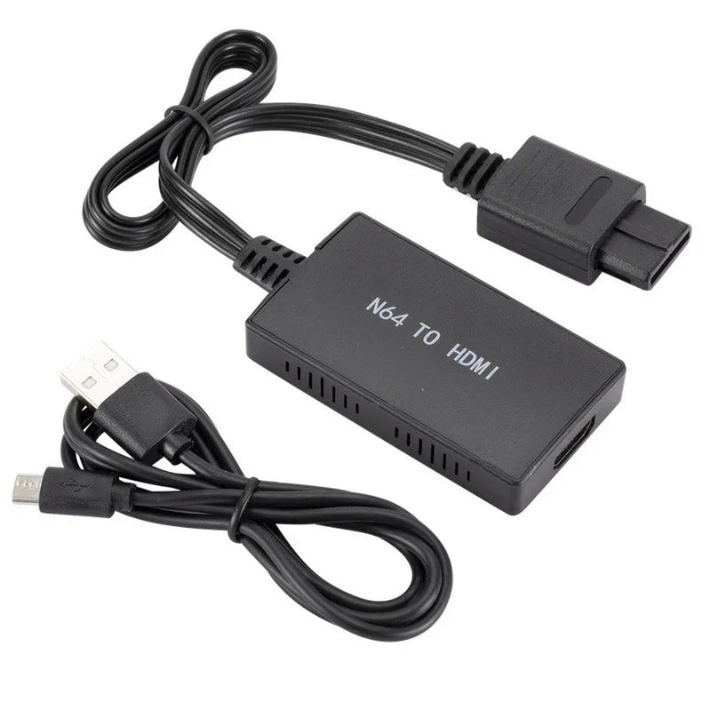 GRWIBEOU HDMI-compatible Adapter Cable N64 to HDMI-compatible Adapter 720P/1080P N64 HD Switch Converter For N64/SNES/GameCube