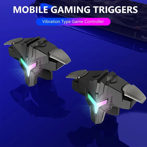 1/2pcs RGB A1 Mobile Gaming Trigger Professional 4 Finger Game Controller Gaming Aim Shooting Triggers Joystick for Mobile Phone