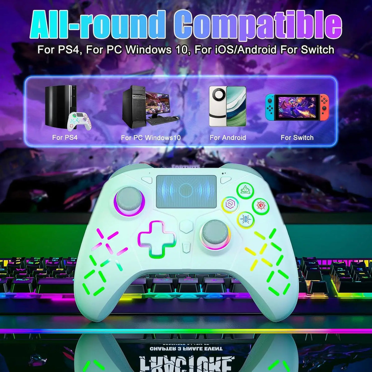 Wireless Controller for PS5 with Dual Motor, Touchpad, Turbo