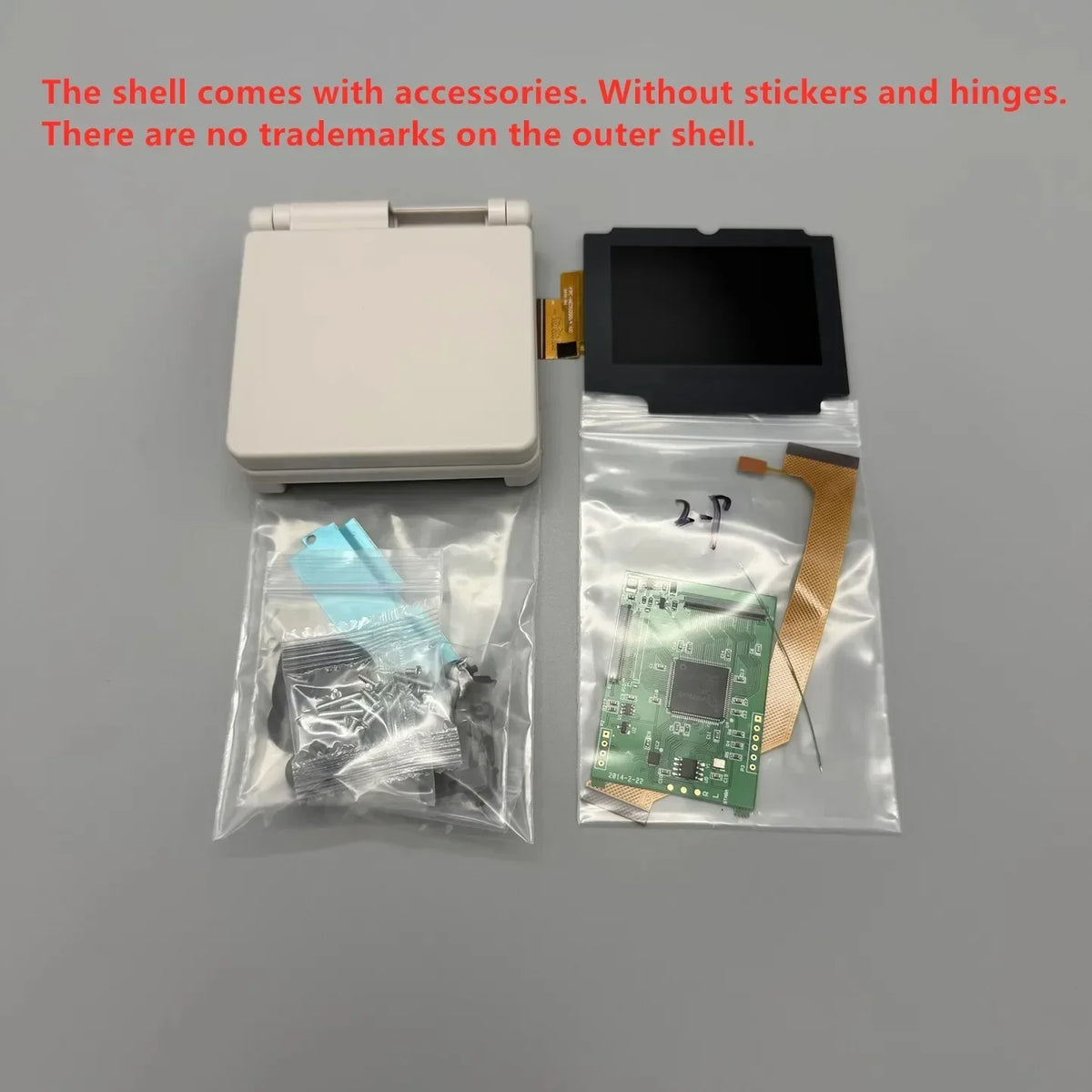GBA SP 2.9 Inch High Brightness IPS LCD & Full Shell Kit