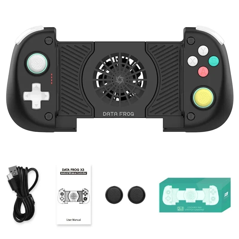 DATA FROG X3 Pro Wireless Mobile Gaming Controller for Smartphone Esports Gamepad with Dual Vibration Ergonomic Design