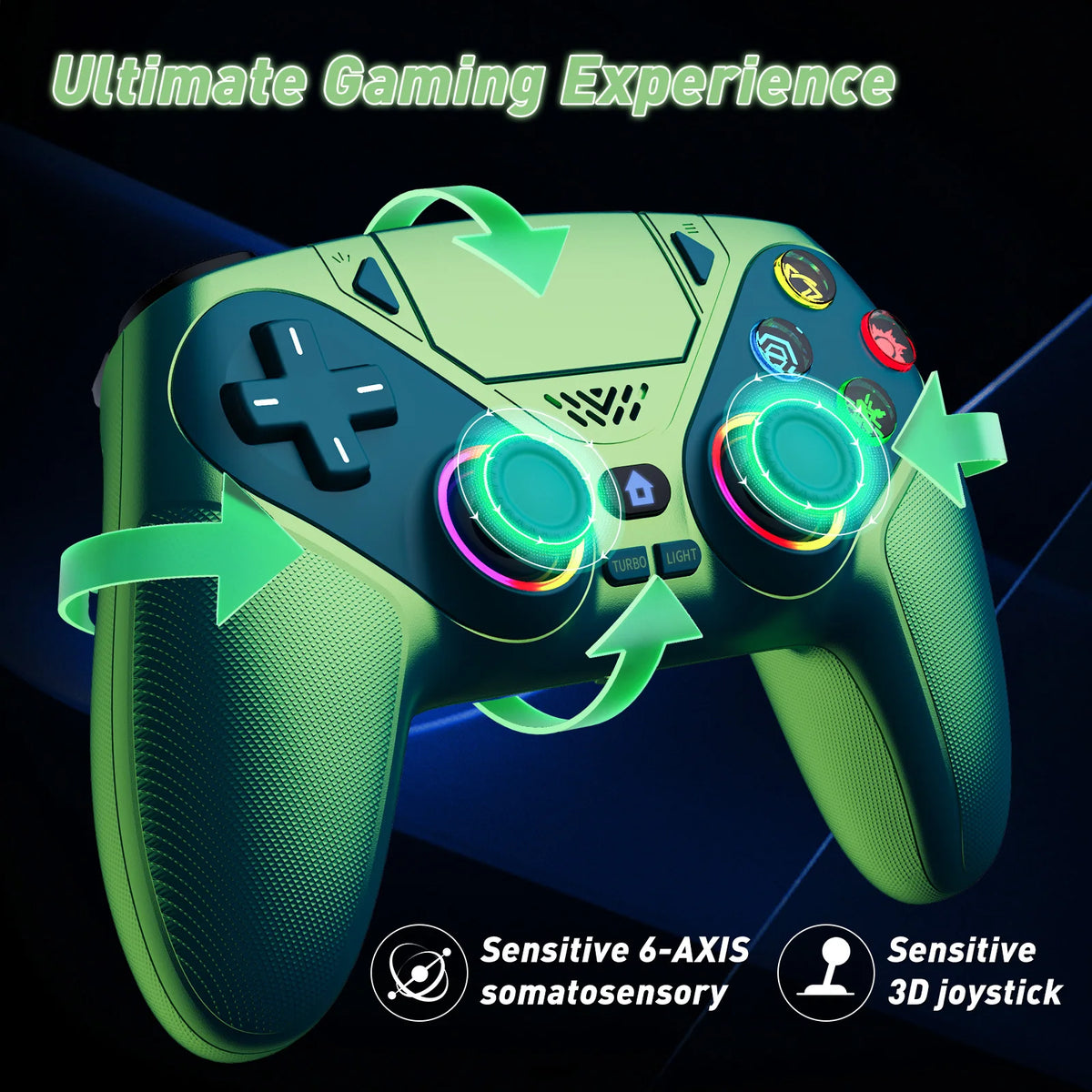 GAMROMBO RH-5188 Wireless RGB Controller for PS5 PC