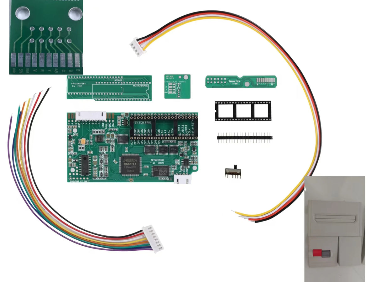 Nes Rgb Output Mod Kit N64 Av Famicom  Consoles Chip Video Retro Games Console Nes Pcb Rgb Fc Kit Motherboard Atop Loader