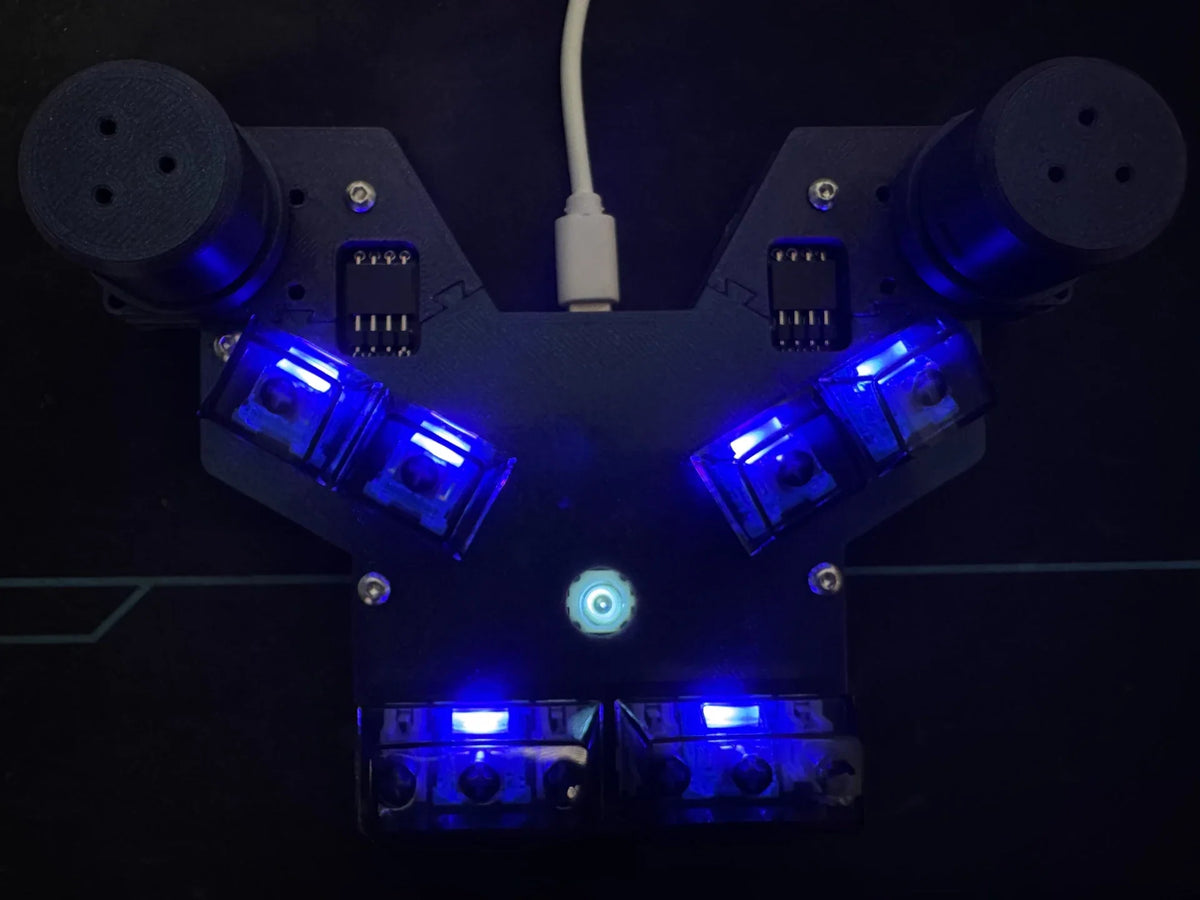 SDVX Style Mini Magnetic Arcade Controller | 1000Hz Hall Effect Joystick for Malody/OSU/Muse Dash | RGB 10-Key Gaming Keypad
