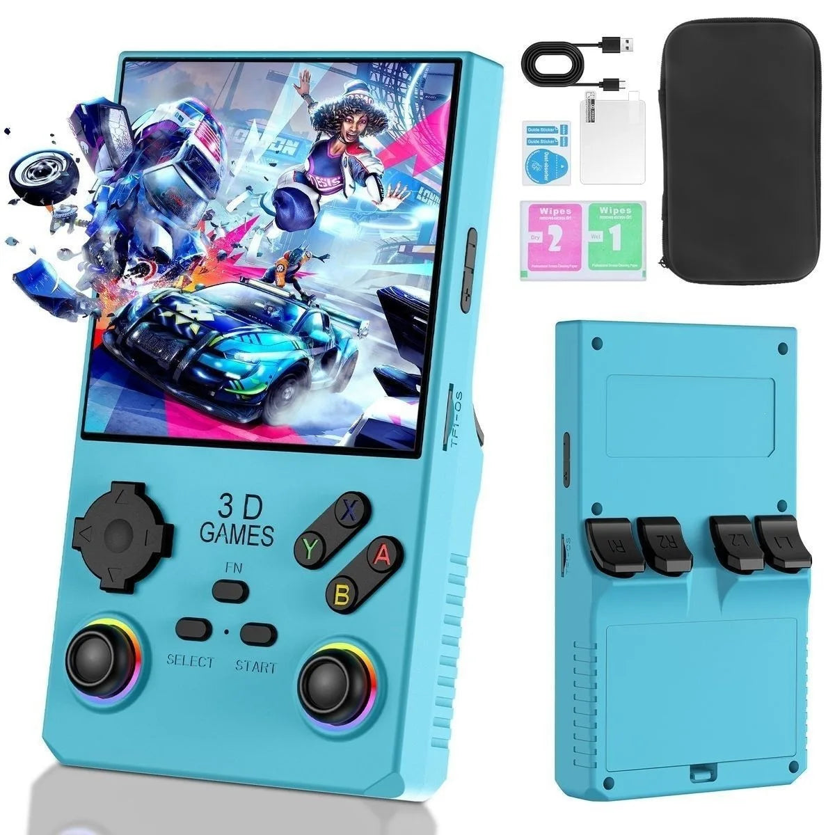 POWKIDDY V40 Retro Handheld Game Console 3.5/4-Inch IPS