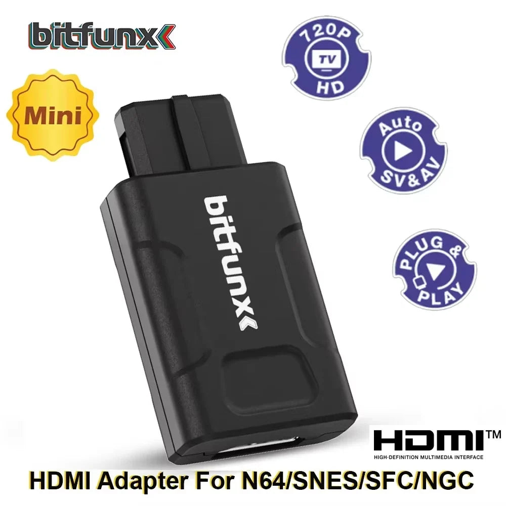 BitFunx N64 HDMI Adapter 720P/1080P for N64/SNES/SFC/NGC