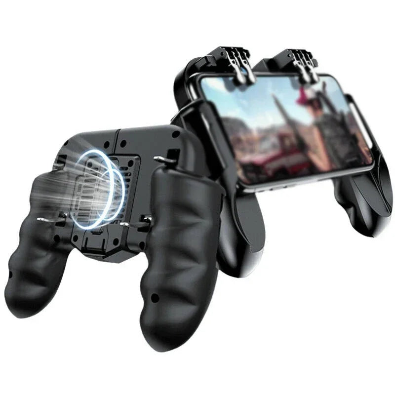 H9 Six Finger Mobile Phone Trigger Gamepad for PUBG, iOS Android