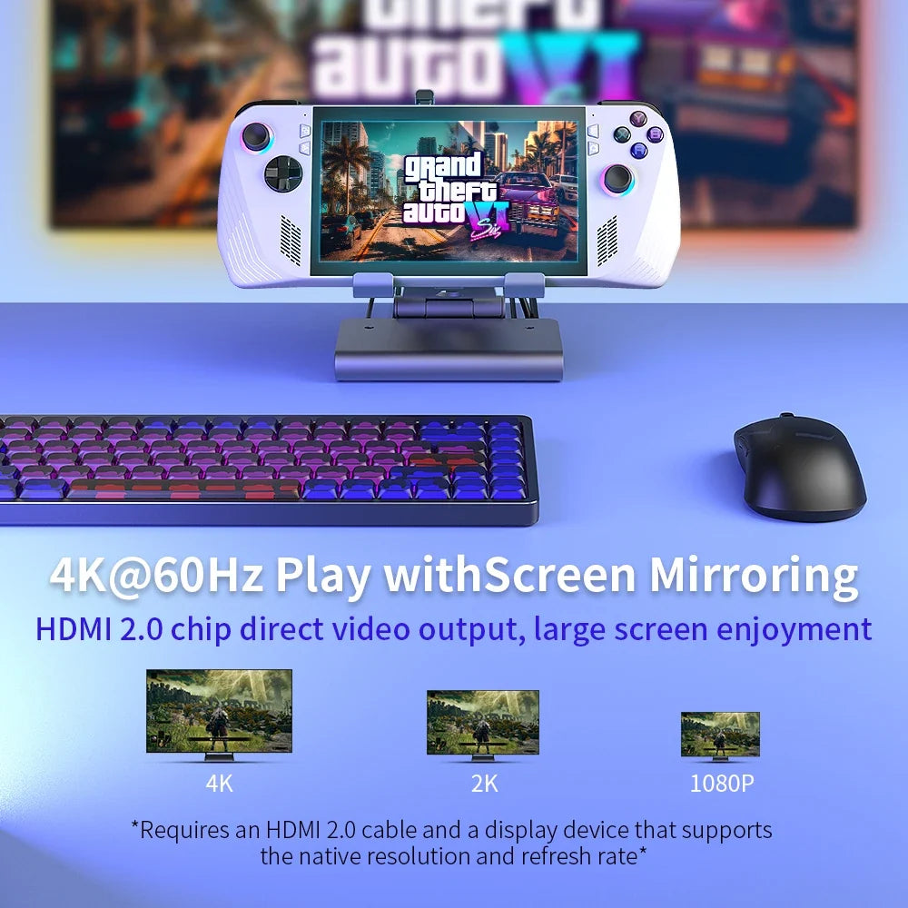 RGB Dual Fans Dock for ROG Ally, Steam Deck, AOKZOE, OneXPlayer
