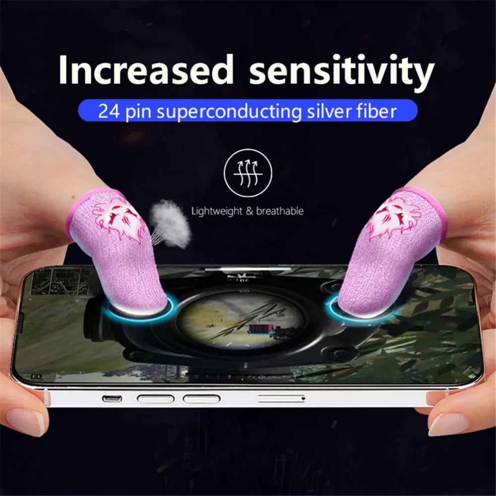 Mobile Phone Gaming Fingertip Thumb Sleeve for PUBG, Breathable