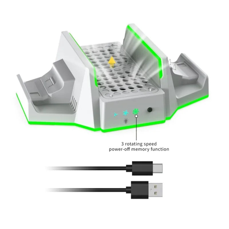 11A68Z Dual Controller Charging For S Compatible, Console Cooling Stand With Cooling Fans- TYX-0663D Multifunctional Chargi