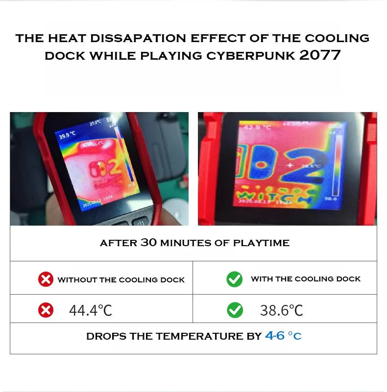 Cooling Fan Base for Nintendo Switch 2 with RGB Light Bracket