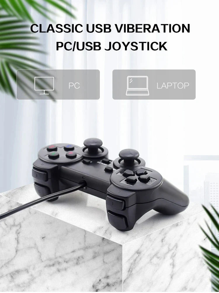 Data Frog Wired Gamepad for PS2 Controller for PS2 Joystick for Playstation 2 Vibration Shock Joypad Wired USB PC Control