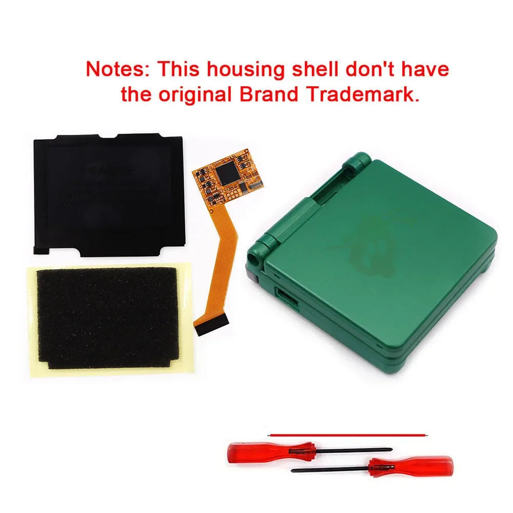 Hispeedido GBA SP V2 IPS LCD Backlight Kit with Housing Shell