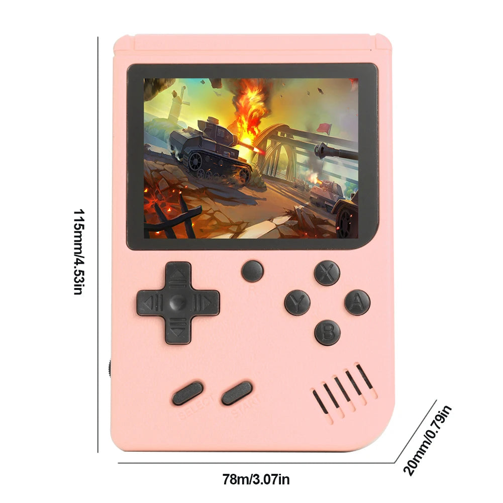 3 Inch Retro Handheld Game Console, 400/500/800 Games, AV Out