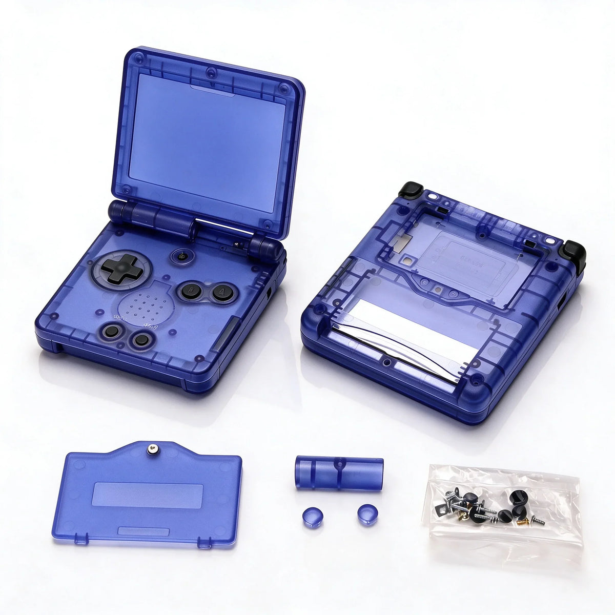 GBA SP Replacement Housing Shell, Solid & Clear Colors, DIY