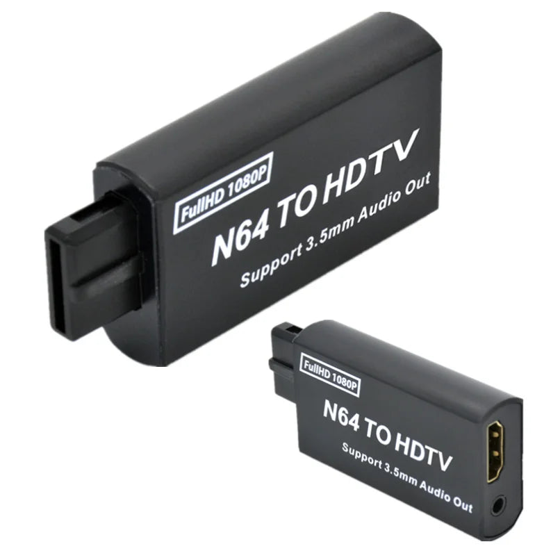 For Game Console N64 to HDMI-compatible Converter Adapter Plug and Play for SNES/NGC/SFC HDMI Adapter with 3.5mm Audio Output