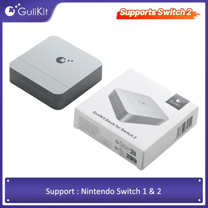 GuliKit NS35 Dock for Nintendo Switch 1/2, 4K 60Hz HDMI, PD 100W