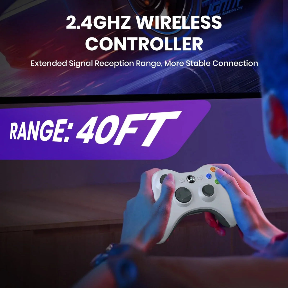 2.4G Wireless Controller for Xbox 360/360 Slim/PC Gamepad Video Game Rocker Dual Vibration Sensing Console Gaming Accessories