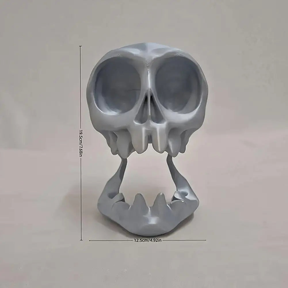 Gothic Skull Design Game Controller Stand Multifunctional Headset Holder Desktop Gaming Accessories Display Rack