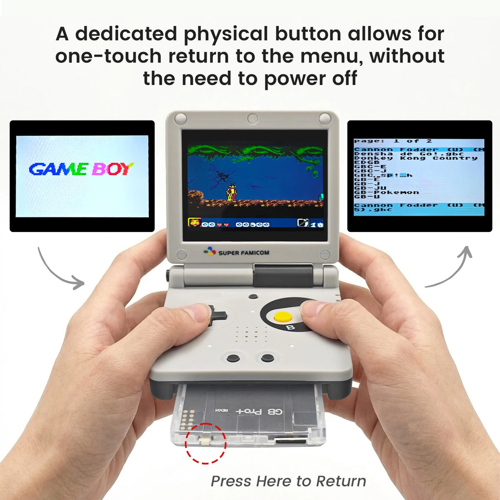 Multi-Cartridge 2000 in 1 Game Card OS V4 Support Fast Loading & One-Key Reset for Gameboy GB GBC GBA SP Built-in 4GB TF Card