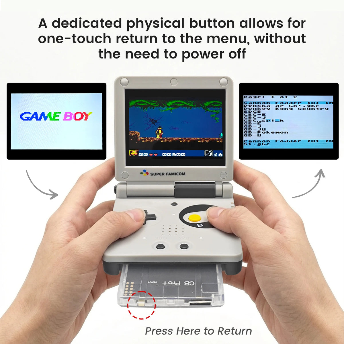 Multi-Cartridge 2000 in 1 Game Card OS V4 Support Fast Loading & One-Key Reset for Gameboy GB GBC GBA SP Built-in 4GB TF Card