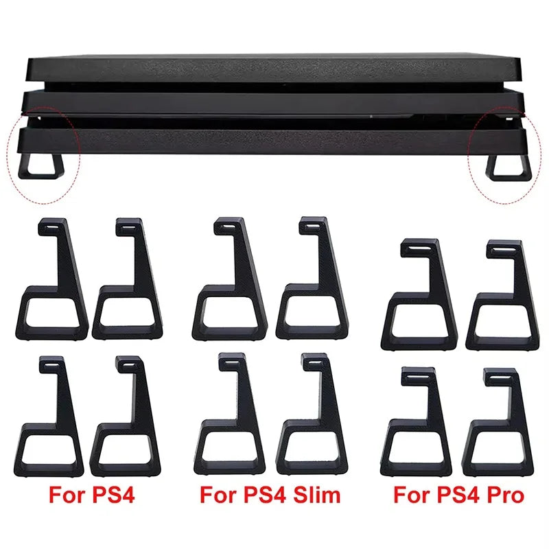 PS4 Slim Pro 4Pcs Horizontal Console Holder, Anti-Slip Feet