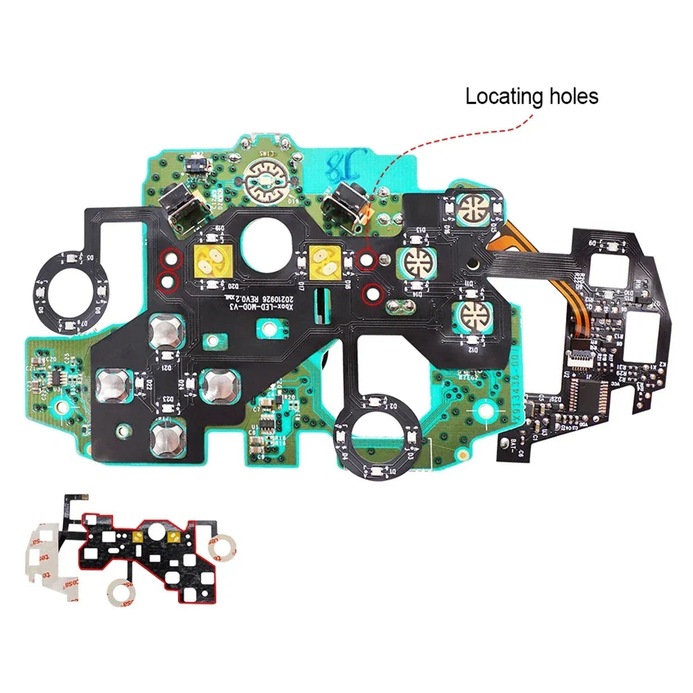 For XBOX ONE S Wireless Game Controller Light Board LED Wireless Game Controller Replacement Circuit Board Kit