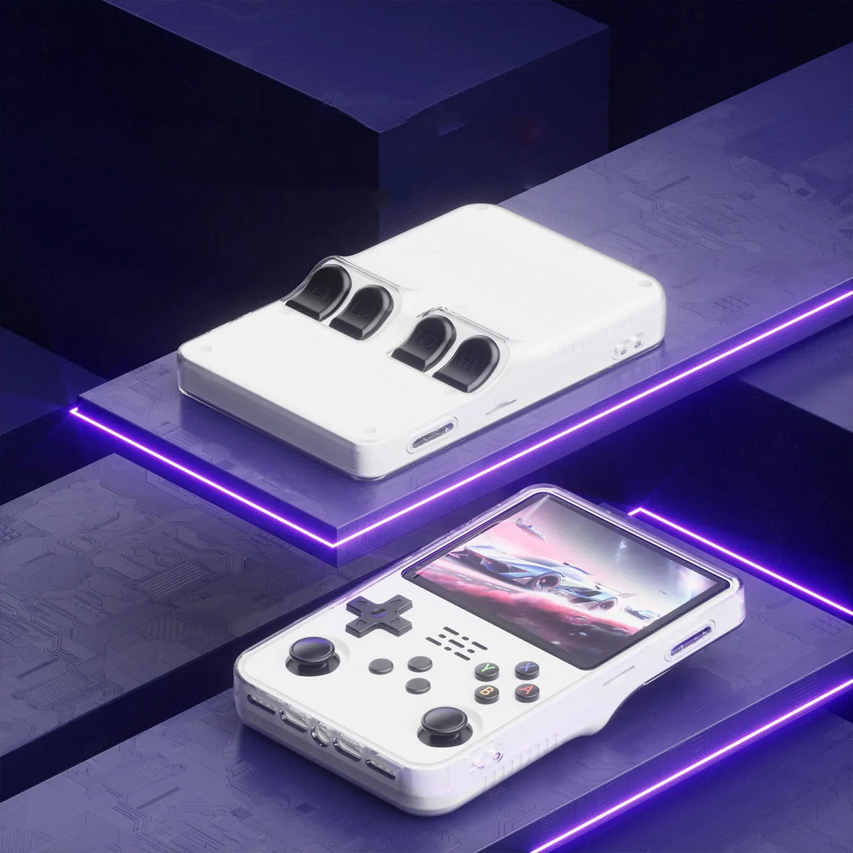 Soft Silicone Case for R36S Retro Handheld with Storage Bag