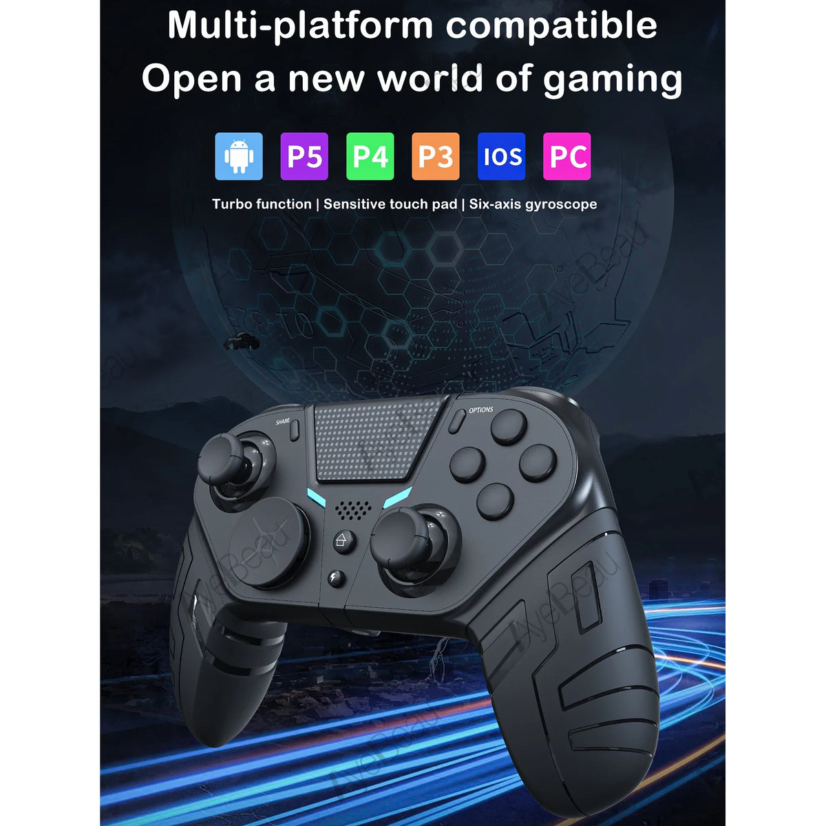 Wireless Controller for PS4, PS3, Android, PC and iOS
