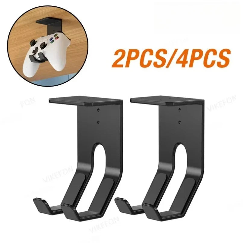 Gamepad Headphone Wall Mount Holder 2/4 PCS For Xbox PS5 Switch Controller Bracket Stand Desktop Universal Gaming Mini Use Pro