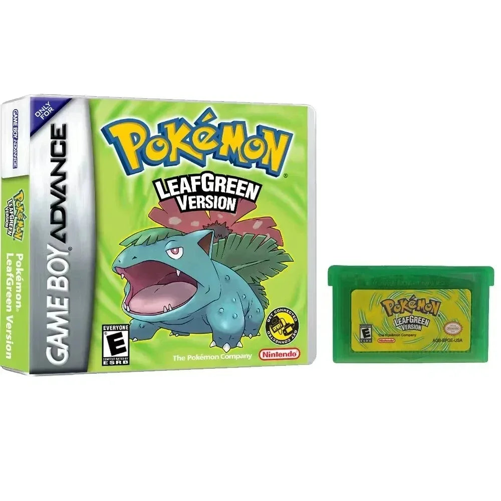 Multiple versions of the American Pok é mon series GBA game box with 32-bit video game cartridges No manual available
