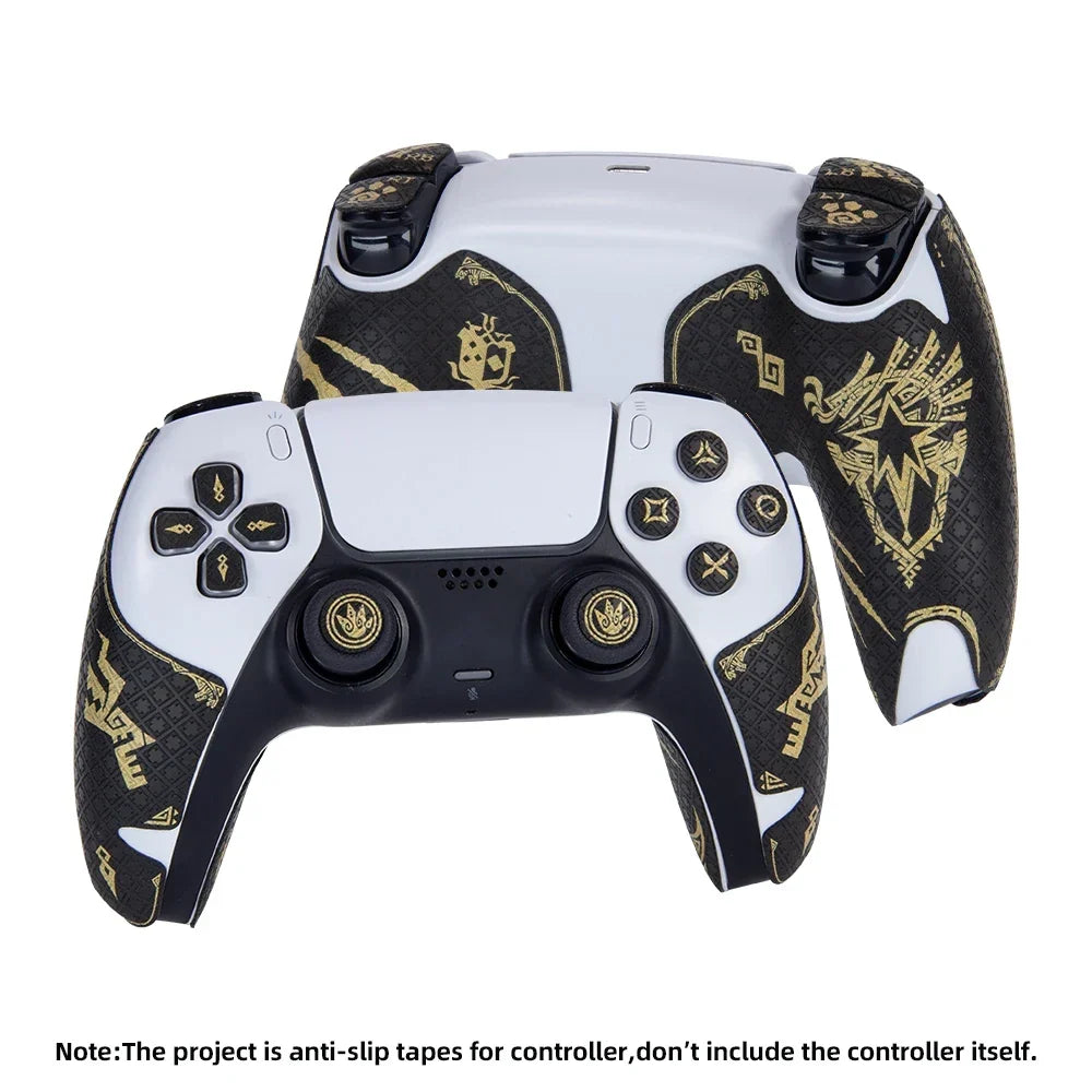 FINALORD PS5 DualSense Controller Grip Tape, Non-Slip, Gold