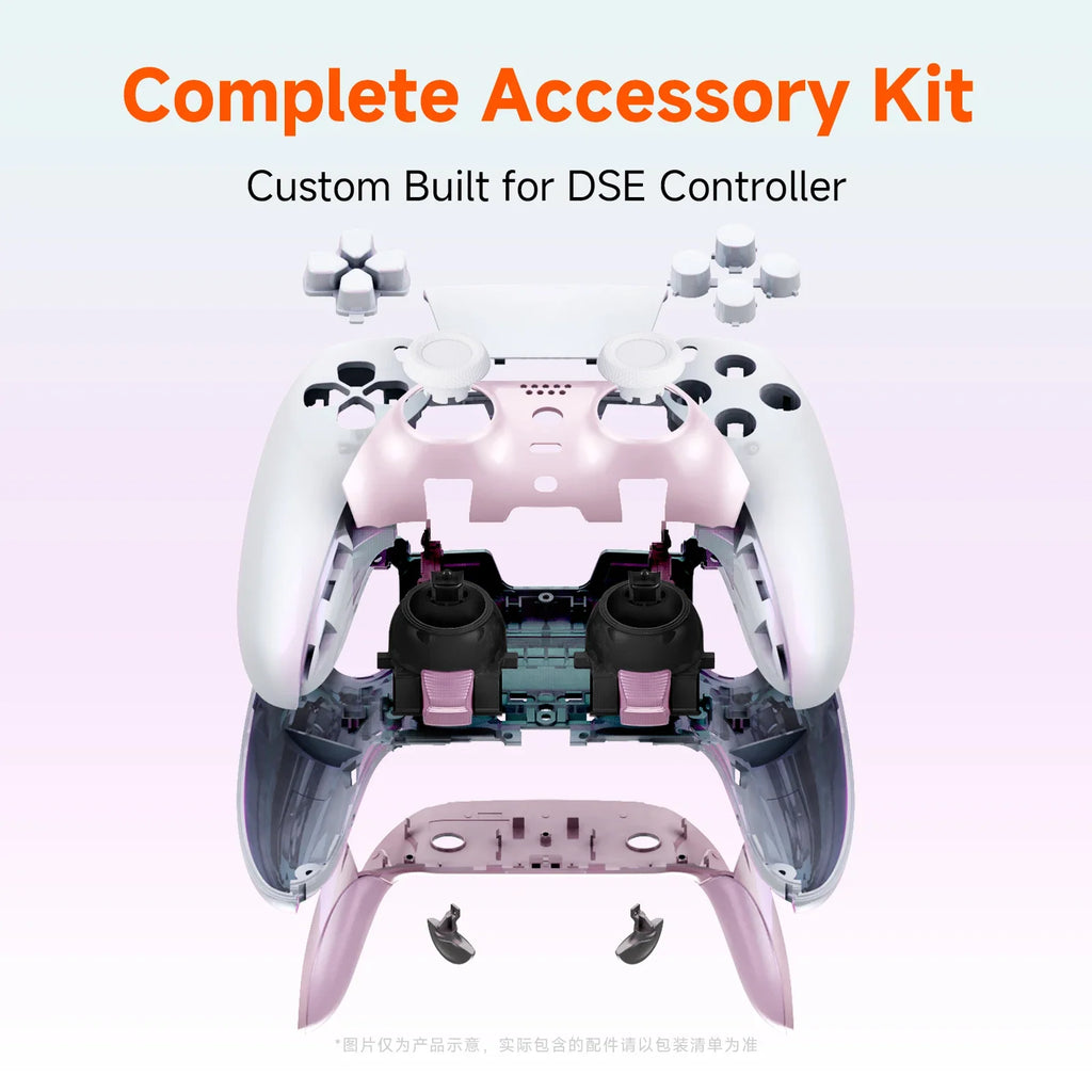Suitable for PS5 Edge controller full-wrap shell, with buttons, touchpad cover, joystick cap, shoulder buttons, FN button, HOME