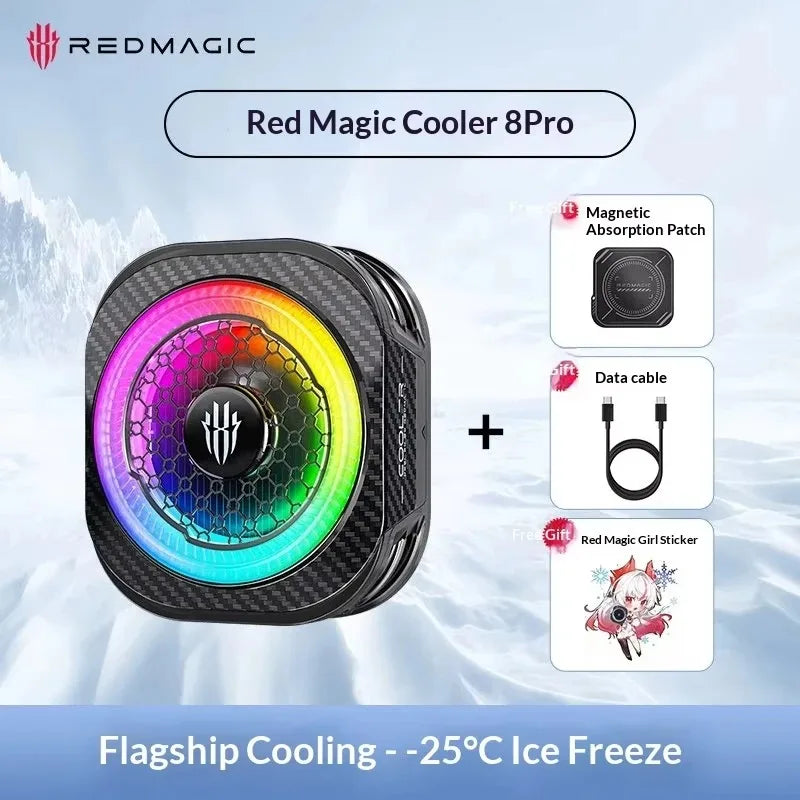 RedMagic Cooler 8 Pro, Magnetic CellPhone Cooler for Gaming, 36W High-power Heat Dissipation Cool Down Heat Sink Comfortable