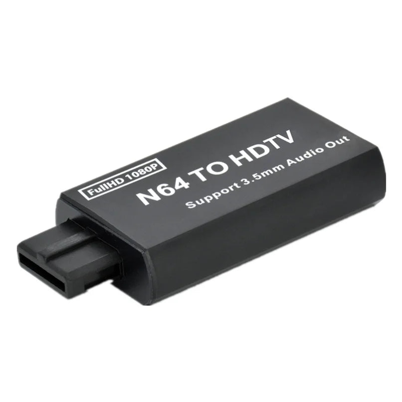 For Game Console N64 to HDMI-compatible Converter Adapter Plug and Play for SNES/NGC/SFC HDMI Adapter with 3.5mm Audio Output