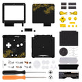 eXtremeRate GBA SP Shell - Golden Great Wave Off Kanagawa, Black