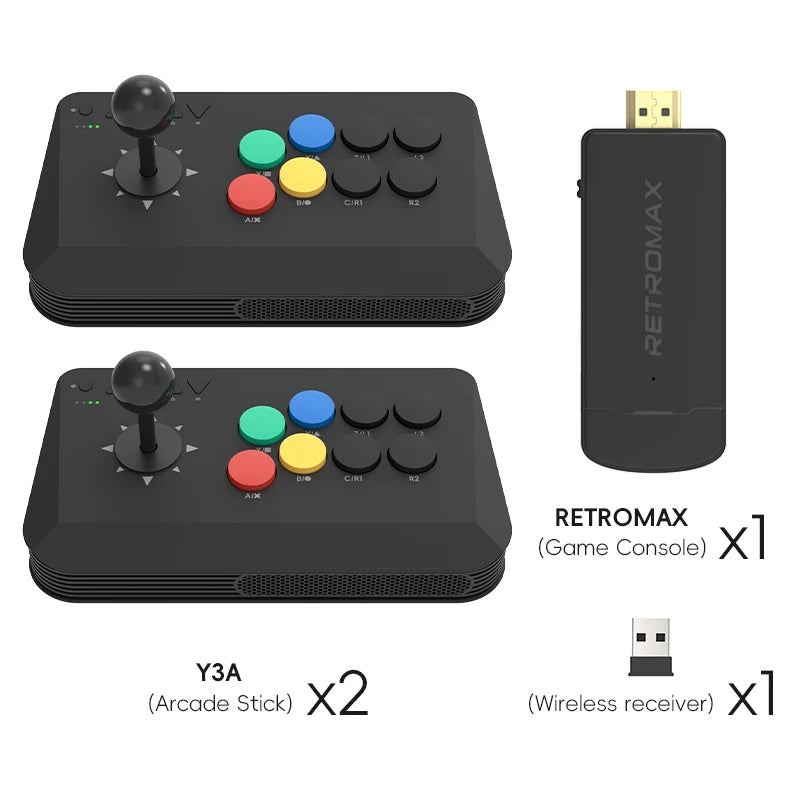 Data Frog Wireless Y3A Max Arcade Stick Fight Joystick for PC TV Box Multi-System Universal Fighting Game Controller