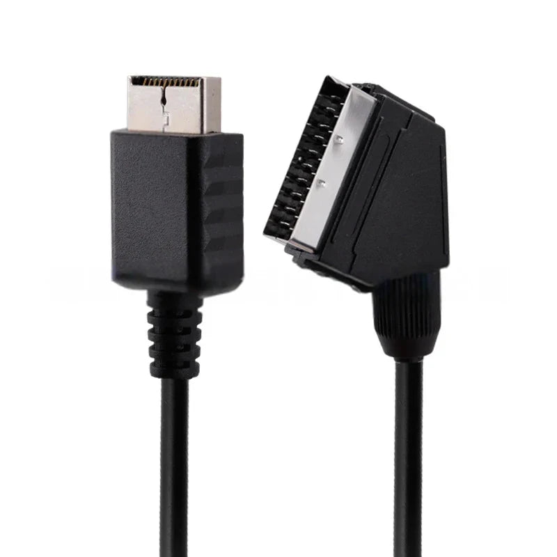 Replacement Real RGB SCART Cable TV AV Lead Connection Cable Playstation PS1 PS2 PS3 Slim PAL NTSC Consoles