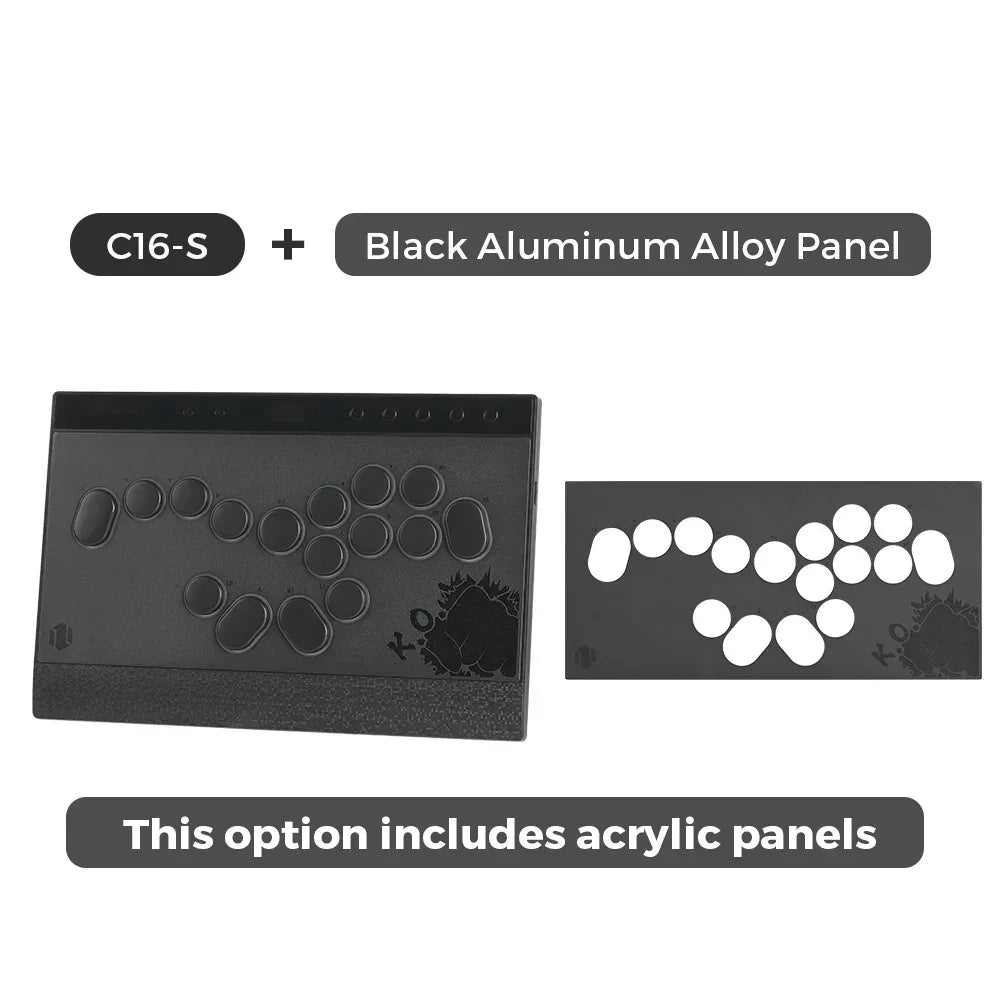 Haute42 C16 Magnetic Hitbox Leverless Arcade Stick Controller For Ps4 /PS5/Switch Button Rim Stickless Hitbox Fightstick