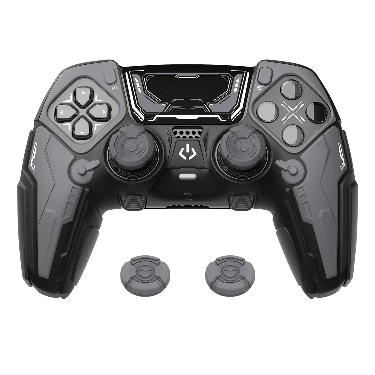 PlayVital Silicone Shockproof Case for PS5 Edge Controller - Stellar Mecha Anti-slip Grip Protector Cover with Joystick Caps