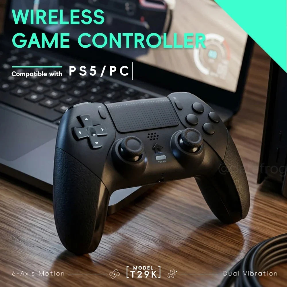 Data Frog T43 Wireless Controller for PS5 with Macro Keys & Turbo