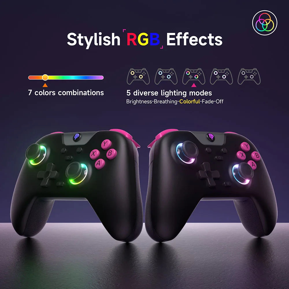 EasySMX X05 Wireless Gamepad for PC, Phone, Switch, Steam, RGB